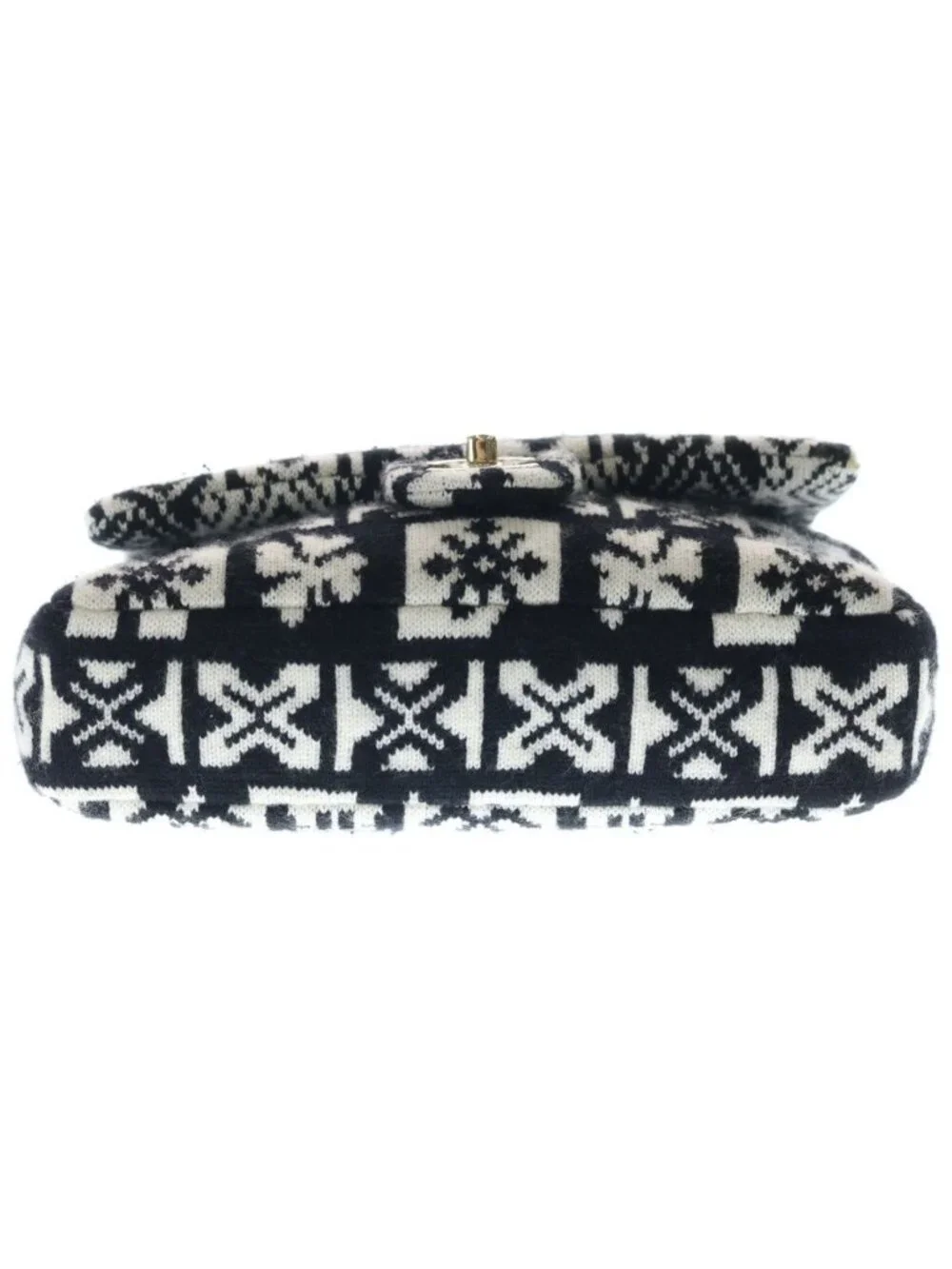 Chanel Coconut Jewel Gold Chain Shoulder Bag White Black